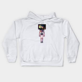 Skeleton TV Head Kids Hoodie